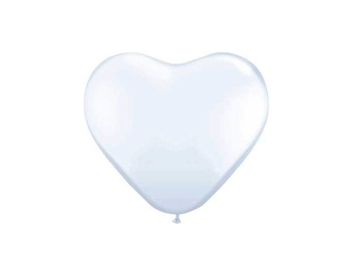 Balloons 10" pastel, hearts, Pastel white - 10 pcs