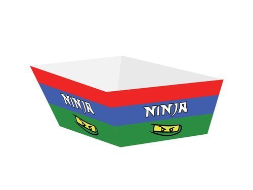 Decorative boxes for chips, crisps Ninja - 4 pcs