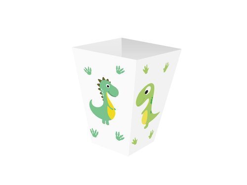 Decorative boxes for popcorn Happy Dinosaurs - 6 pcs