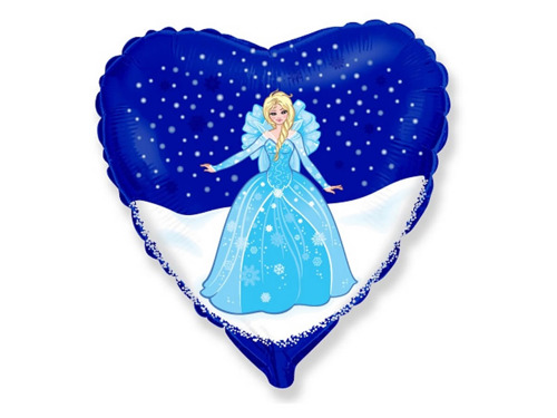 Foil Balloon Heart Elsa Frozen - 47 cm