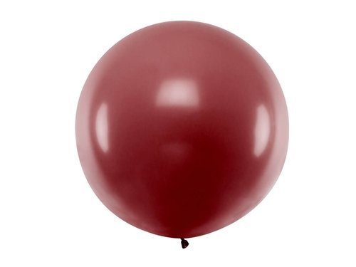Giant Balloon 1m diameter - burgundy pastel.