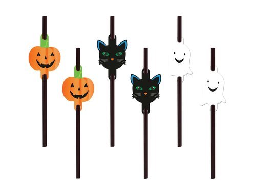 Halloween straws - 6 pcs