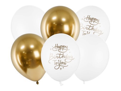 Happy birthday balloons - 30 cm - 6 pcs