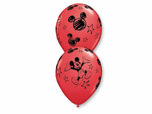 Mickey Mouse latex balloons - 30 cm - 6 pcs