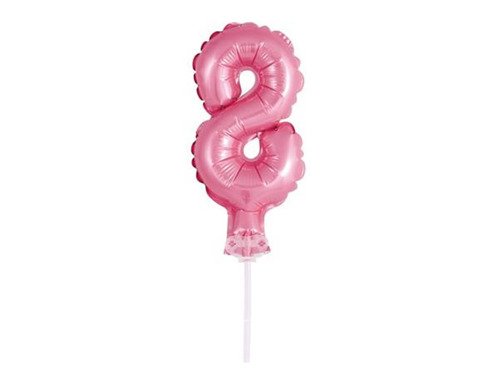 Mini Shape Number 8 Pink Foil Balloon - 13 cm - 1 pc