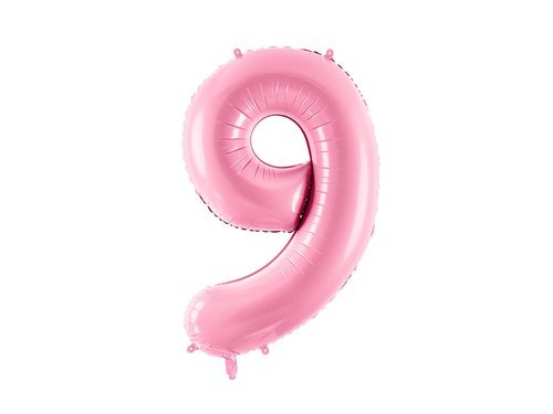 Number 9 pink SuperShape Foil Balloon - 86 cm - 1 pc
