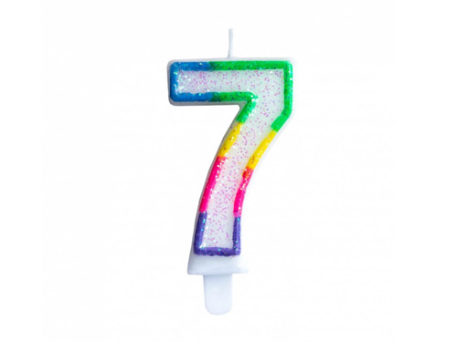 Numeral birthday candle "7" - 1 pc