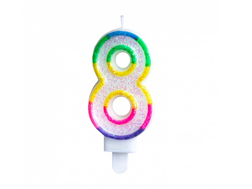 Numeral birthday candle "8" - 1 pc
