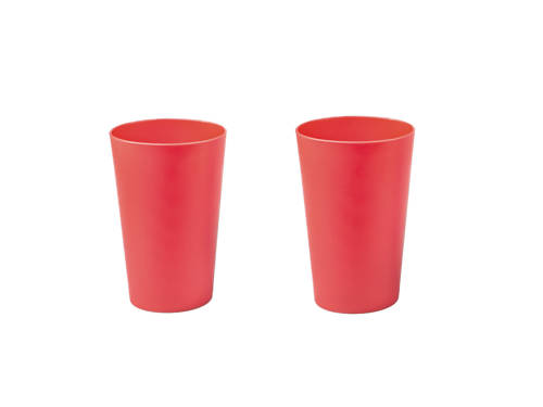 Reusable cup red - 280 ml - 2 pcs