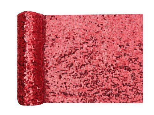 Sequins table runner red