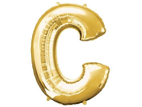 SuperShape "Letter "C" Gold Foil Balloon - 63 x 81 cm - 1 pc