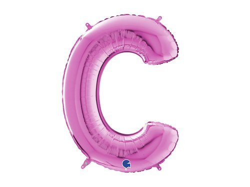 SuperShape Letter "C" Pink Foil Balloon - 66 cm - 1 pc