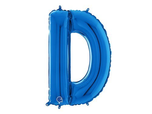 SuperShape Letter "D" Blue Foil Balloon - 66 cm - 1 pc
