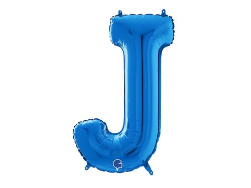 SuperShape Letter "J" Blue Foil Balloon - 66 cm - 1 pc