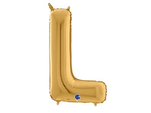 SuperShape Letter "L" Gold Foil Balloon - 66 cm - 1 pc
