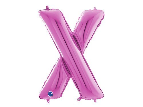 SuperShape Letter "X" Pink Foil Balloon - 66 cm - 1 pc