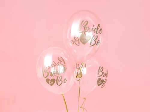 Transparent balloons Bride to be - 30 cm - 6 pcs