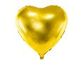 Gold metallic Heart Foil Balloon - 61 cm - 1 pc