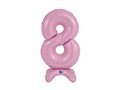 Number 8 Pastel Pink Standing Foil Balloon - 64 cm - 1 pc