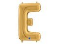 SuperShape Letter "E" Gold Foil Balloon - 66 cm - 1 pc