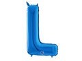 SuperShape Letter "L" Blue Foil Balloon - 66 cm - 1 pc