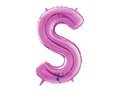 SuperShape Letter "S" Pink Foil Balloon - 66 cm - 1 pc