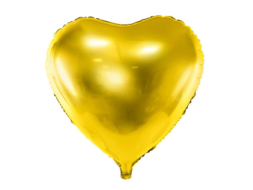 Balon foliowy Serce złote - 61 cm - 1 szt.