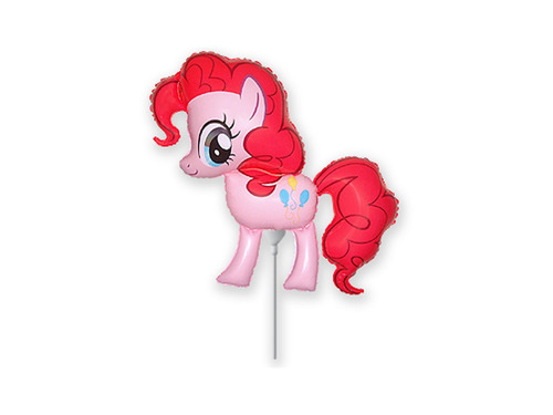 Balon foliowy do patyka My Little Pony - Pinkie Pie - 33 x 37 cm