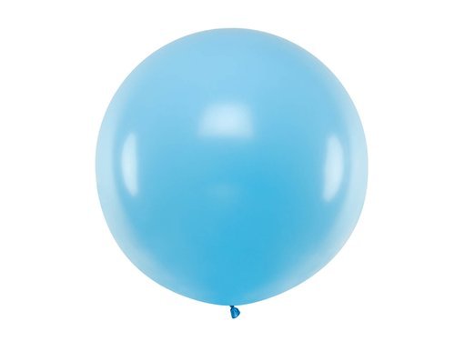 Balon olbrzym 1 m średnicy - błękitny pastel.