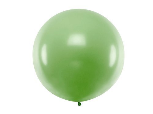 Balon olbrzym 1 m średnicy - zielony pastel.