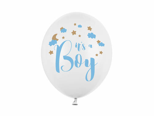Balon pastelowy na Baby Shower Chłopca - 30 cm - 6 szt.