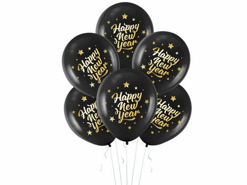 Balony lateksowe Happy New Year - 30 cm - 5 szt.
