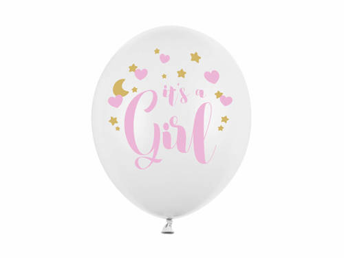 Balony pastelowe na Baby Shower Dziewczynki - 30 cm - 50 szt.