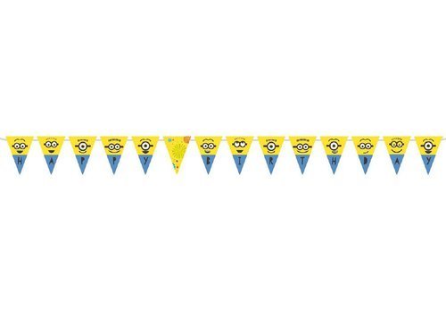 Baner flagi Minionki Happy Birthday - 330 cm - 1 szt.