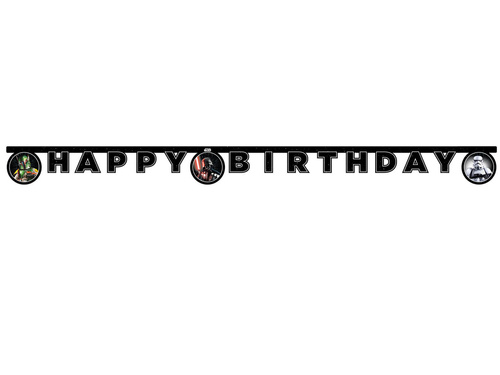 Baner urodzinowy Happy Birthday Star Wars - 1 szt.