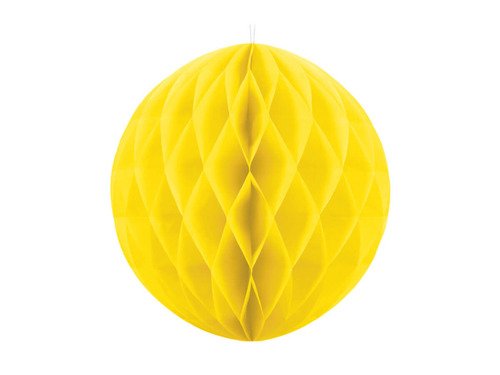 Dekoracja wisząca kula żółta - 40 cm - 1 szt.