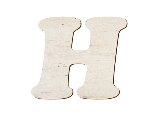 Drewniana dekoracja literka H