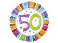 Balon foliowy 50te urodziny - Pięćdziesiątka - 47 cm