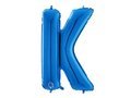 Balon foliowy niebieska litera K - 66 cm - 1 szt.