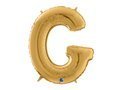 Balon foliowy złota litera G - 66 cm - 1 szt.